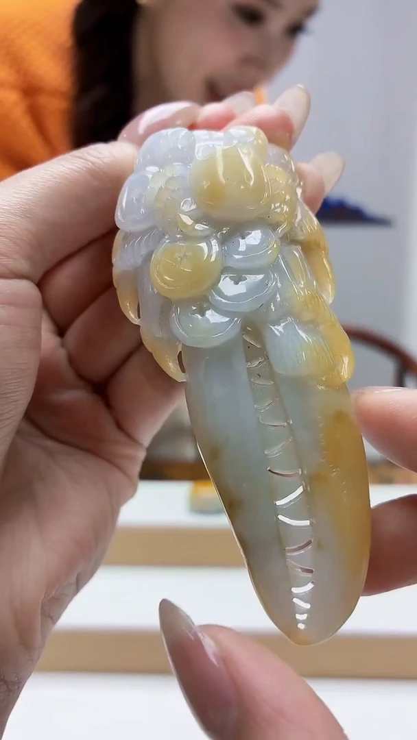 未镶嵌定制翡翠4829MM-毛货挂件78