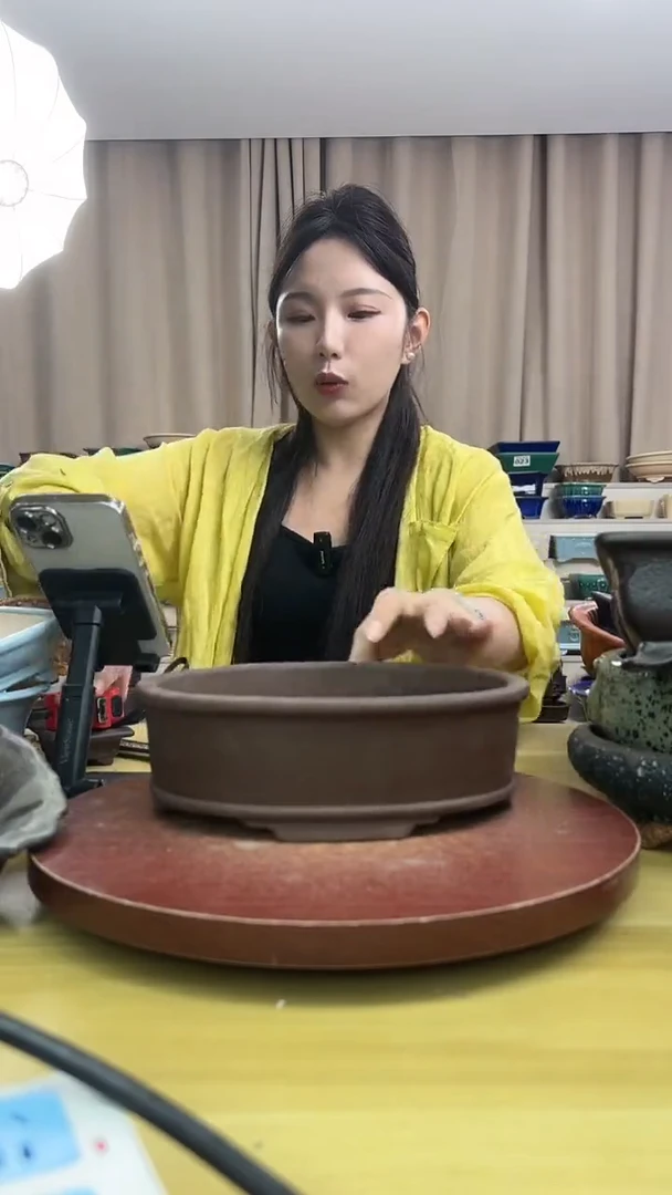 紫砂花盆浅草紫砂花盆微瑕