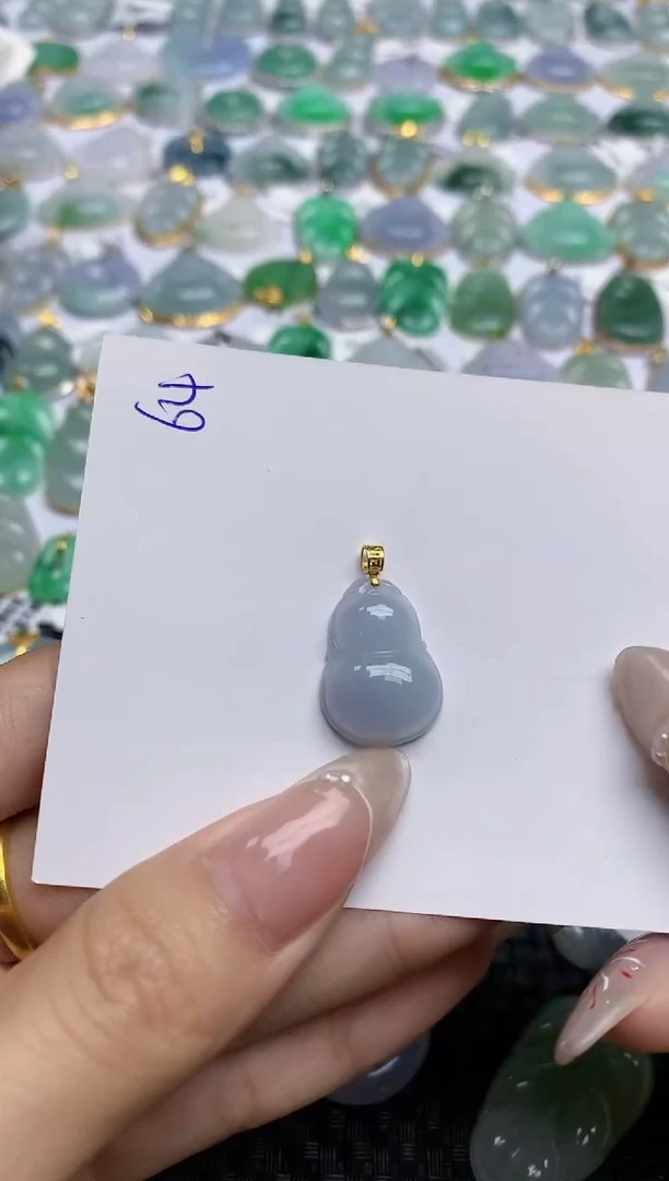 【闪购商品】翡翠颈饰18K金镶嵌天然翡翠A货