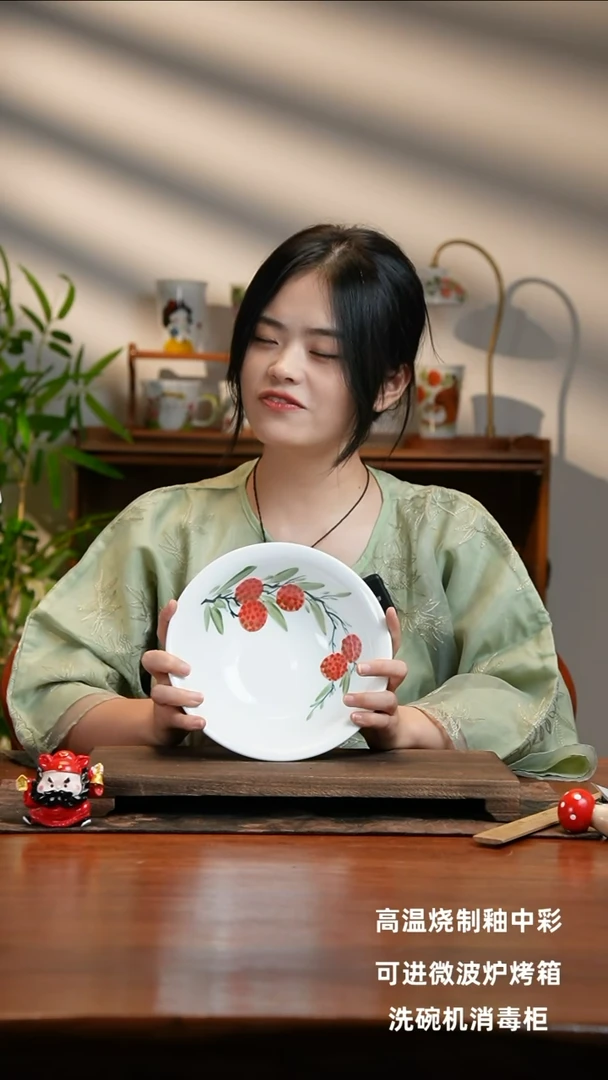 景德镇手绘釉中彩（食品级）汤碗
