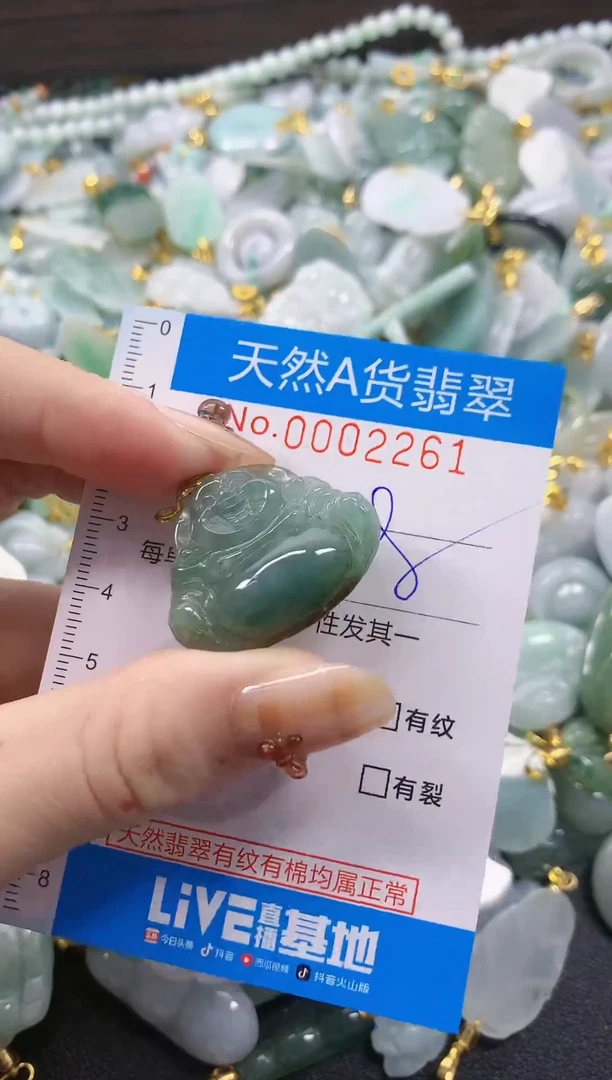 颈饰未镶嵌翡翠净货挂件-2261