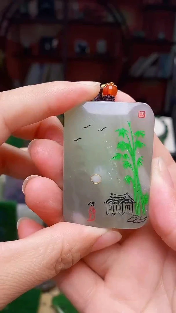 和田玉未镶嵌挂件68