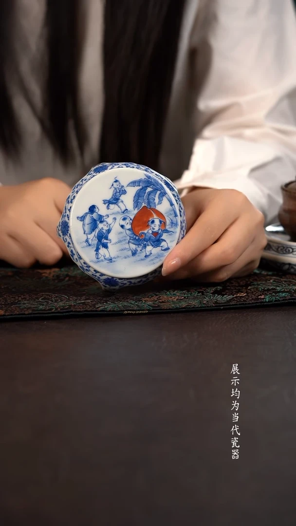 聚澜堂福娃献寿小板凳