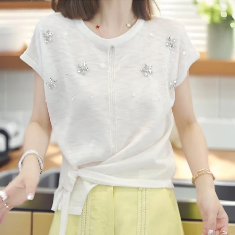 【萤星点点】2025春夏新款时尚百搭休闲设计师上衣毛衣