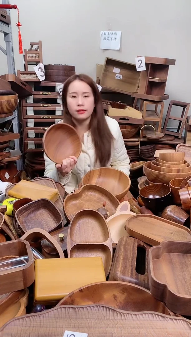 木  南美胡桃木碗20*7cm  内销   A