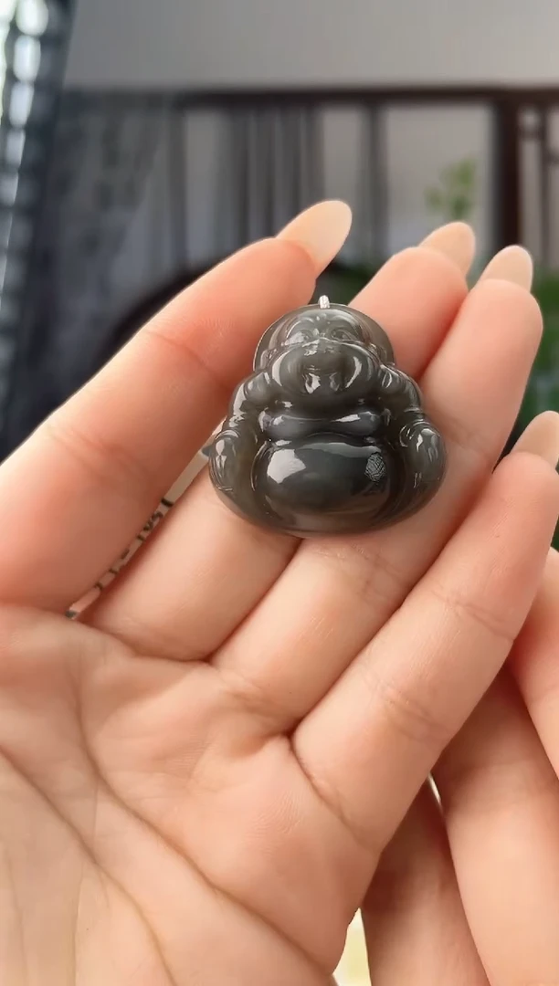 颈饰未镶嵌和田玉烟紫佛公 无