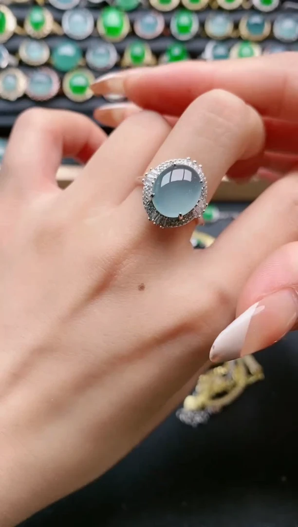 【闪购商品】翡翠戒指银S925镶嵌1111111