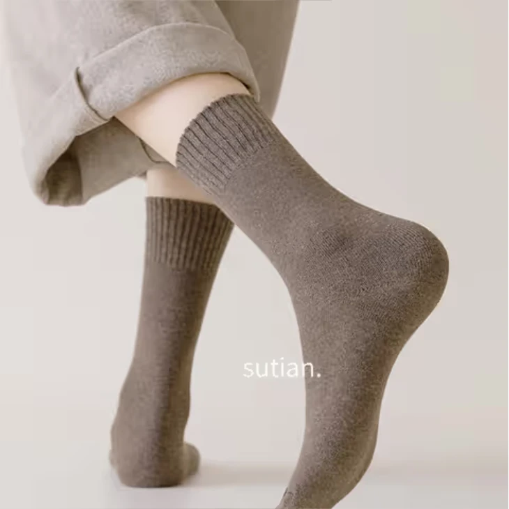 【大促】毛线圈舒适保暖绵羊毛中筒女袜
