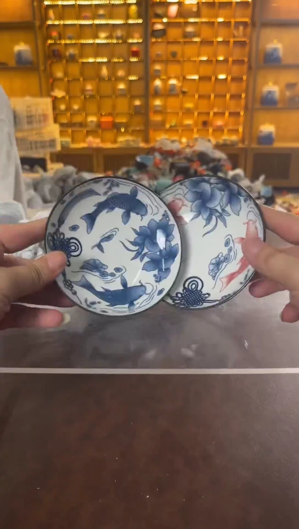 瓷片花溪陶瓷00000果盘2个