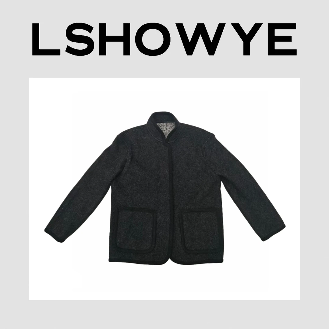 LSHOWYE｜立领中长羊毛外套 Rc251014