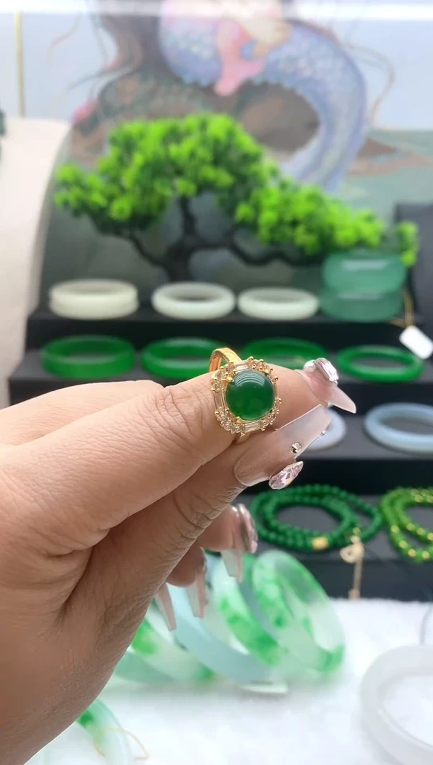 非金属珐琅圈口可调节戒指