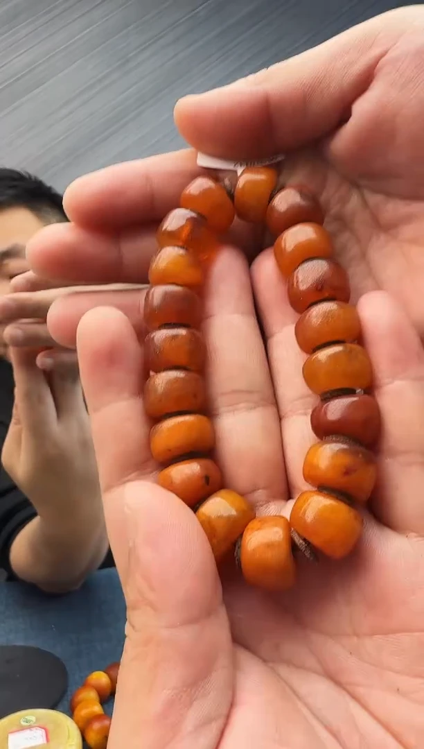 蜜蜡未镶嵌珠宝奇石假一罚十植物珀32，14多样性发其一