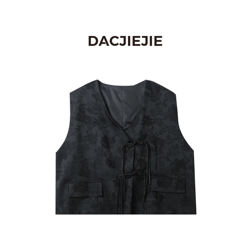 【新中式马甲】时尚休闲复古宽松马夹中国风印花提花