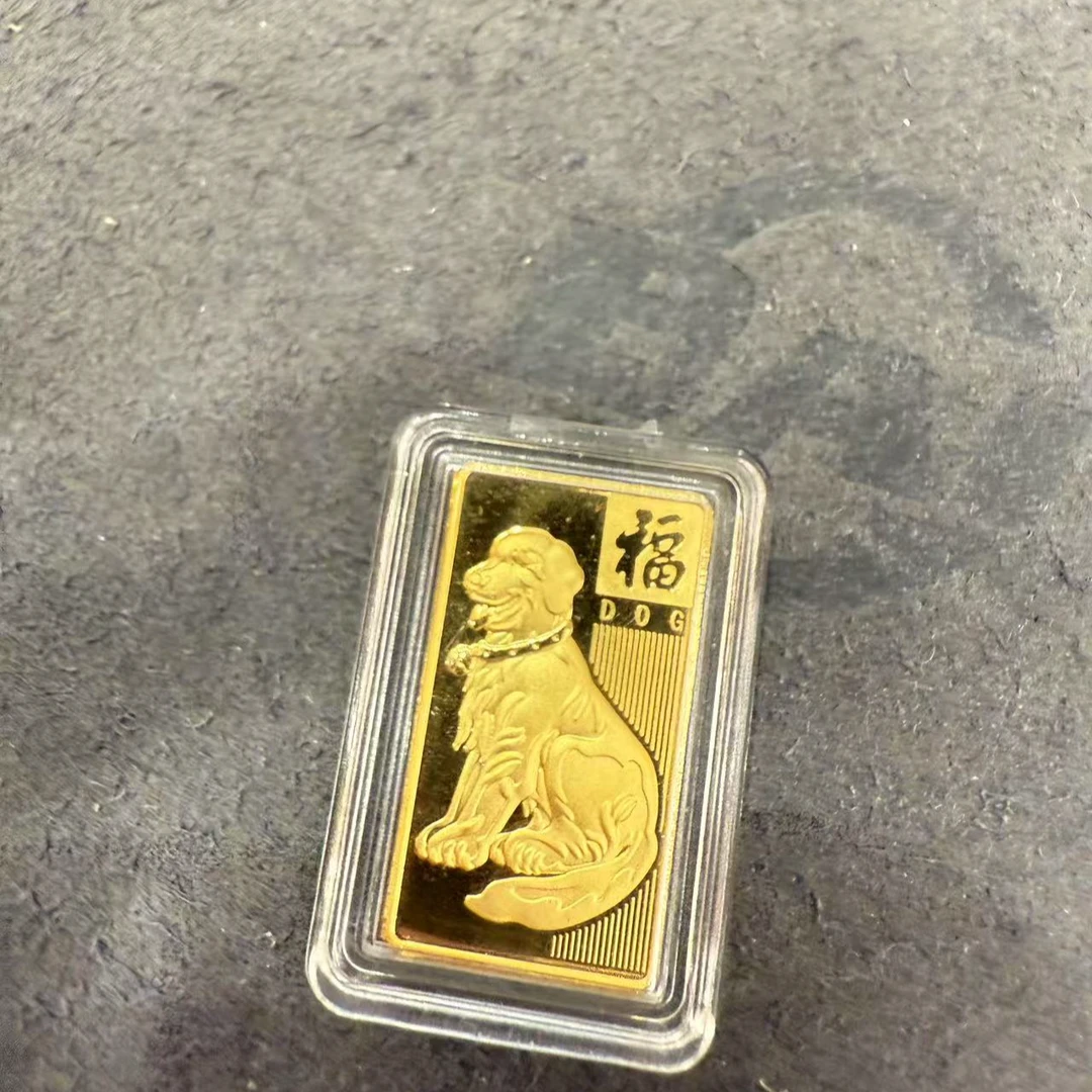 菜百首饰 足金金条 10克生肖狗（不退换）