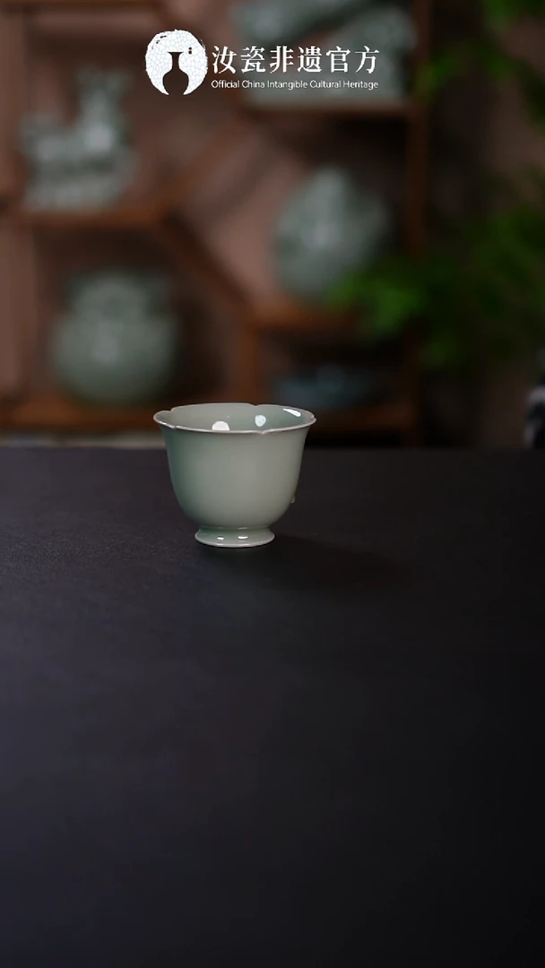 杯子原产地原矿釉非遗传承 花口杯