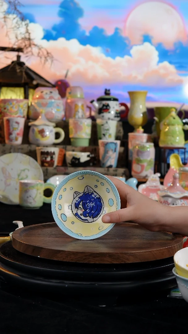 陶瓷便携款手工手绘景德镇陶瓷