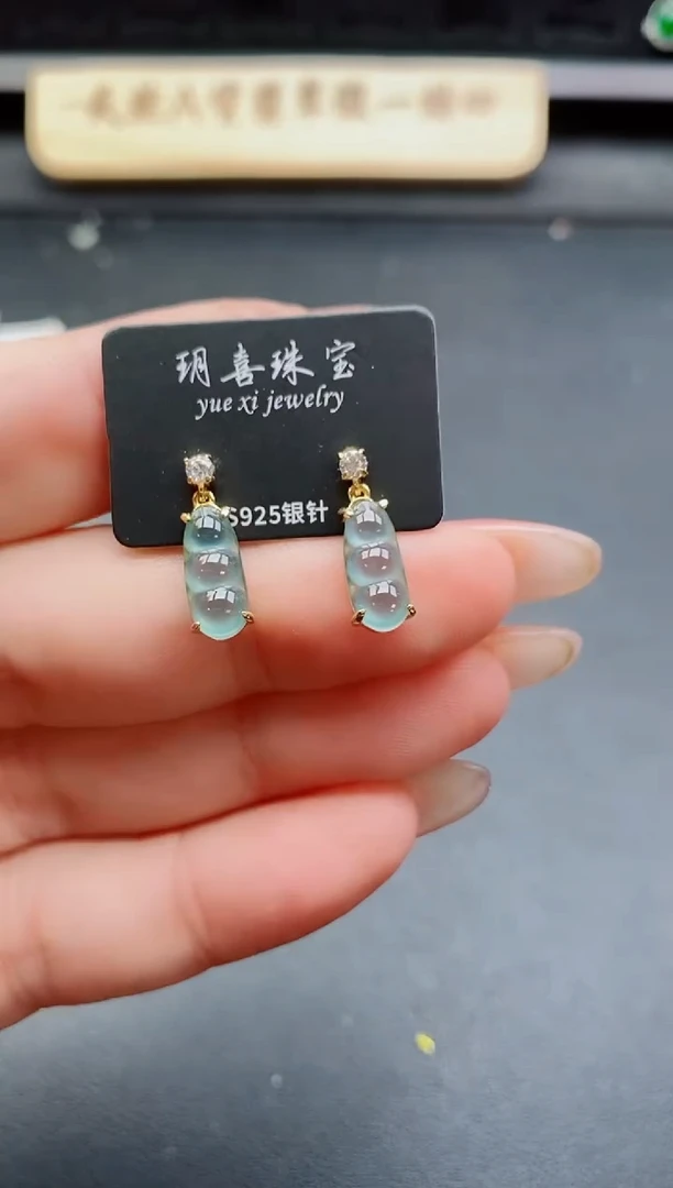 银S925镶嵌戒指翡翠1