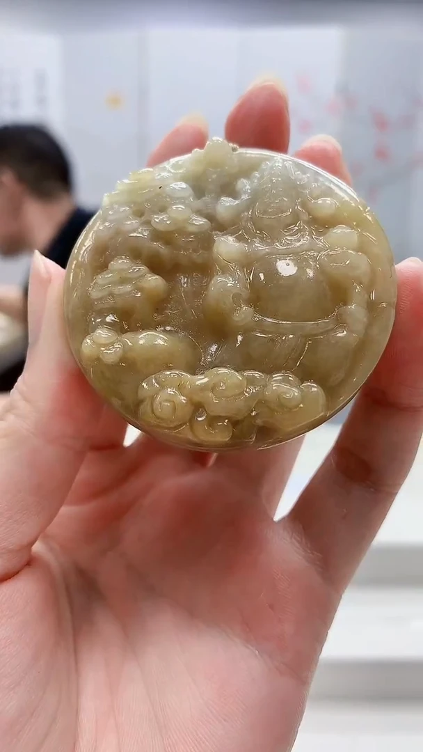 定制翡翠未镶嵌5124zm-毛货挂件97财神