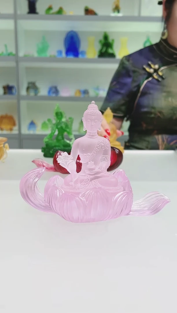 琉璃手工艺品古法琉璃 两件套