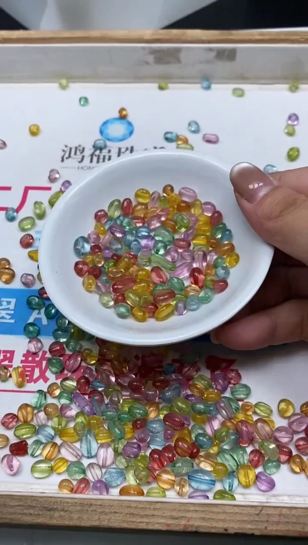 散珠未镶嵌水晶M804 多彩水晶 随型30个15元