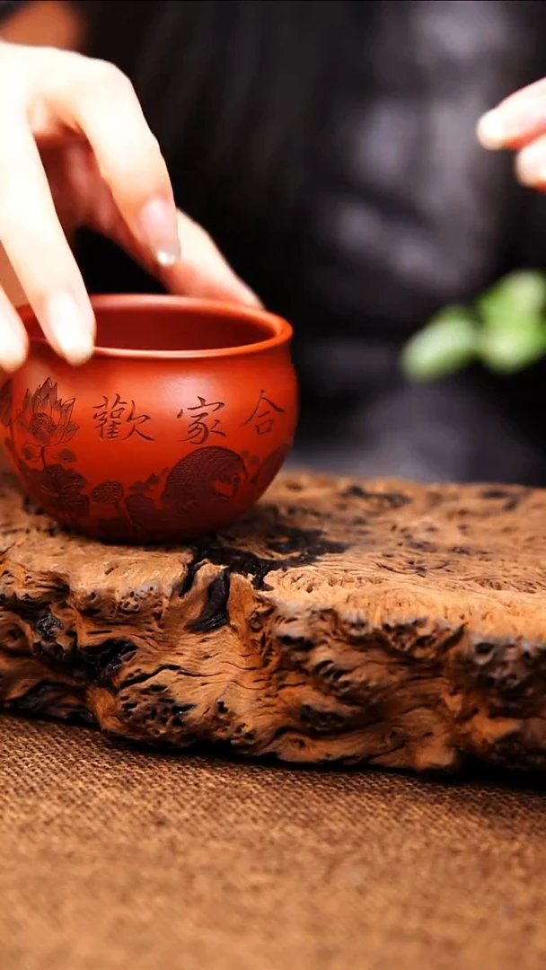 茶杯紫砂原矿紫砂杯