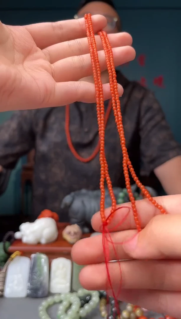 南红玛瑙未镶嵌颈饰项链