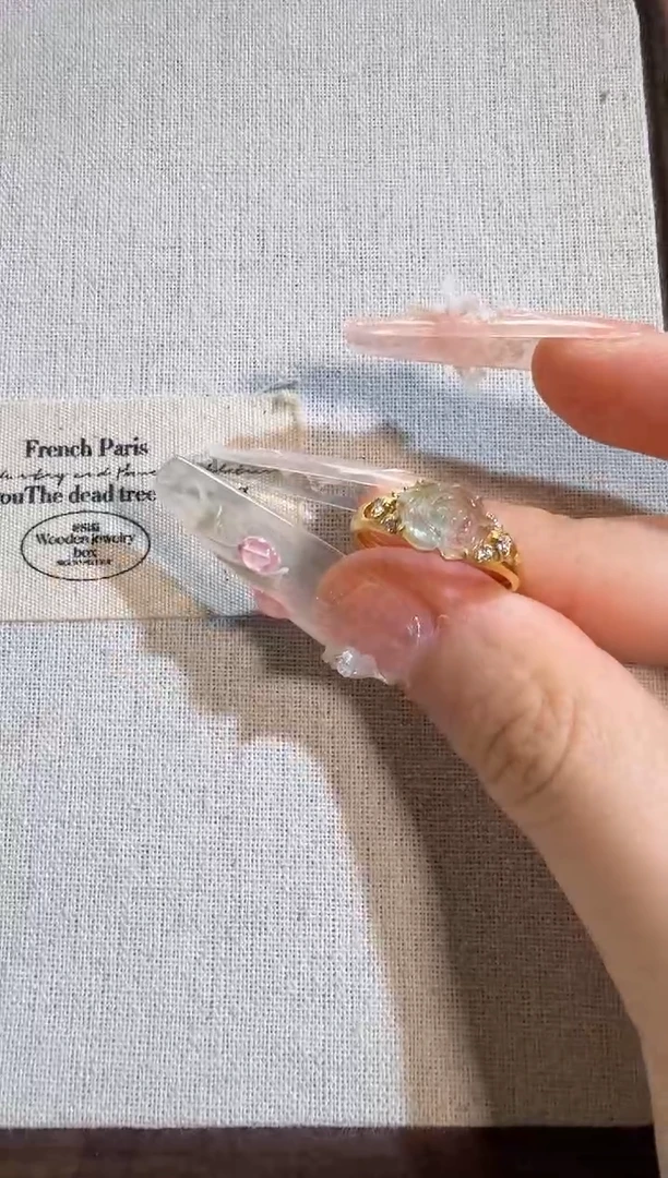 碧玺戒指银S925镶嵌西瓜薄荷绿花花