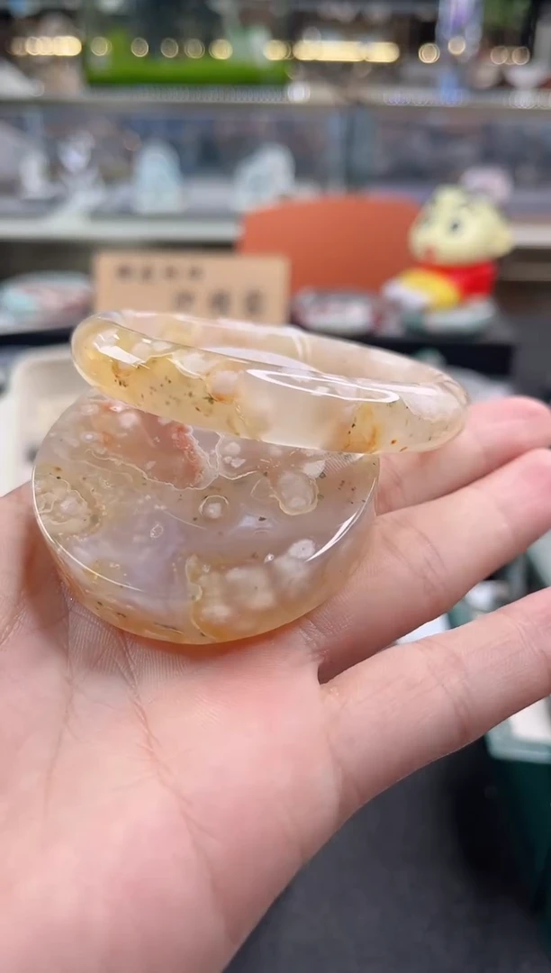 未镶嵌手镯石英质玉58圈口（赠品镯心）6886257