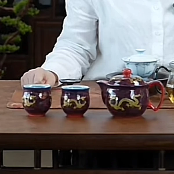 【红龙泡茶套组】壶+2只品茗杯