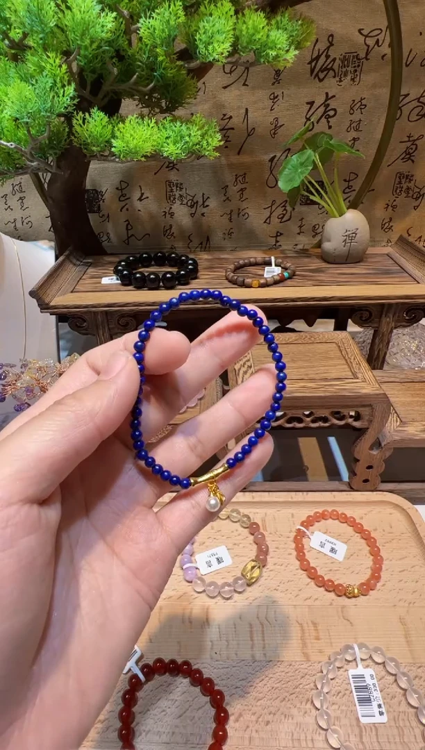未镶嵌青金石手链手饰@@