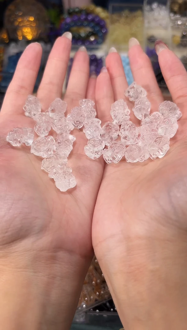 【闪购商品】水晶手串未镶嵌白水晶吞金兽一个宽卡约12