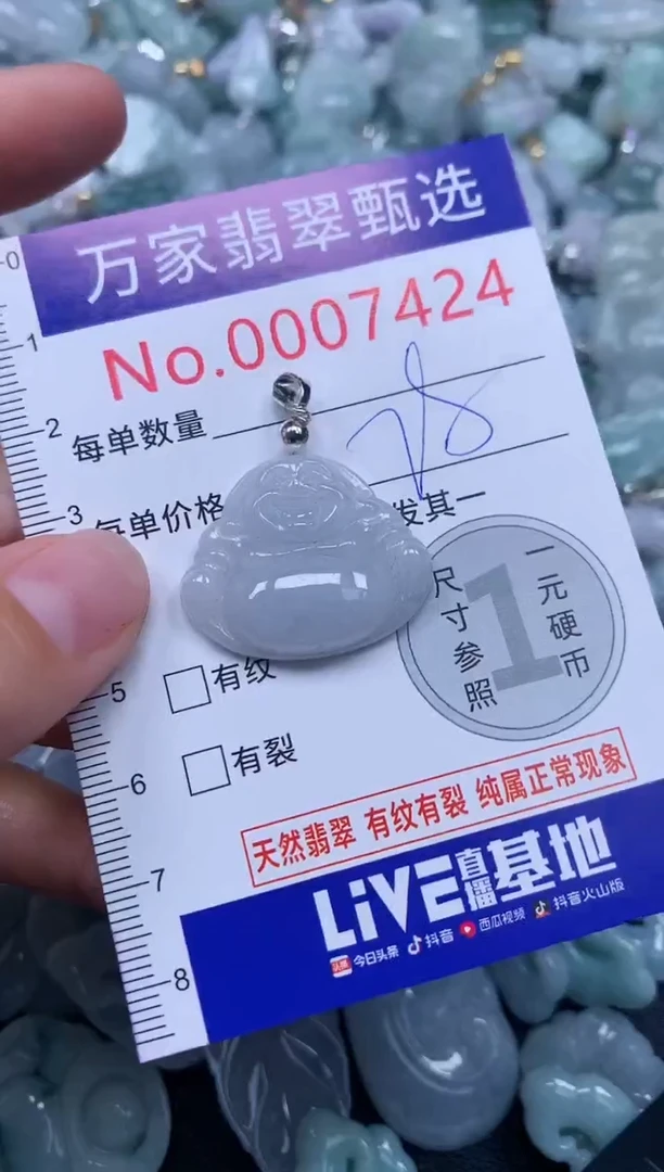 吊坠(不含链)未镶嵌翡翠7424