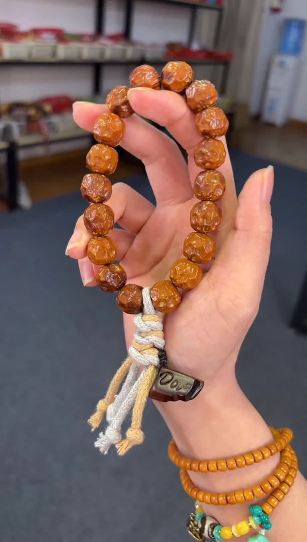 手串/手链小叶紫檀  紫金鼠奶酪【紫檀德芙】手持