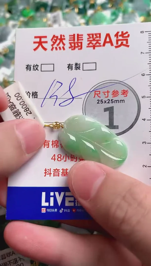 翡翠18K金镶嵌颈饰0951845404