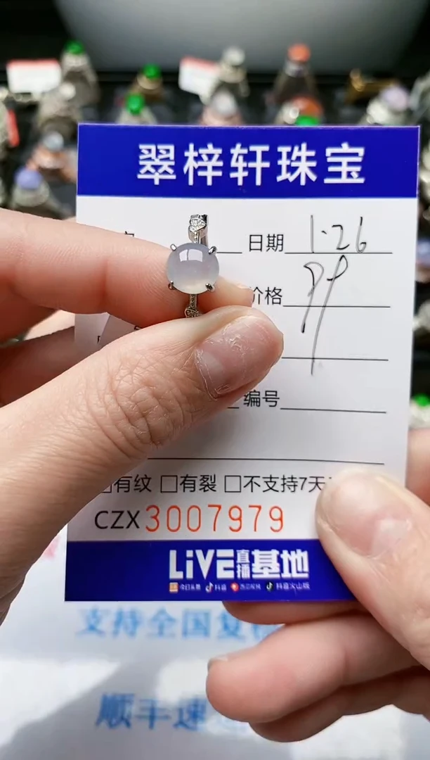 【闪购商品】翡翠戒指银S925镶嵌/7979