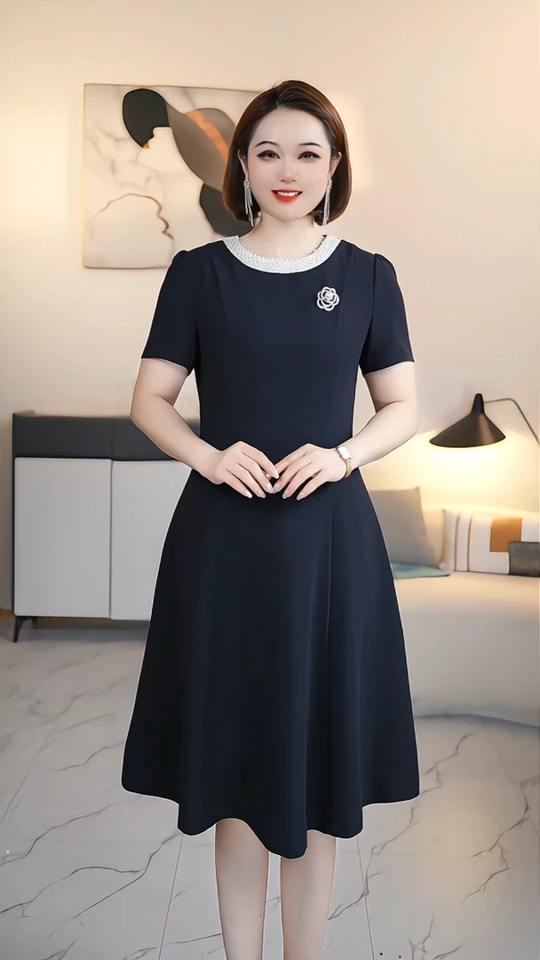 【品牌清仓】A气质高端大码显瘦连衣裙 8888