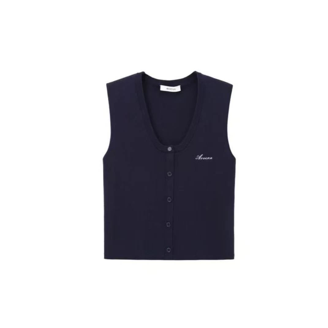 【ZS推荐】AVVENN新品休闲时尚女士潮流简约针织背心 AL11202545/46