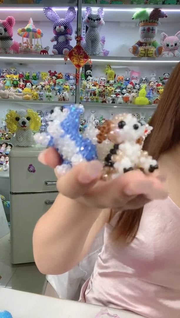 玻璃2914卡4水晶猫狗材料包4件套材料包