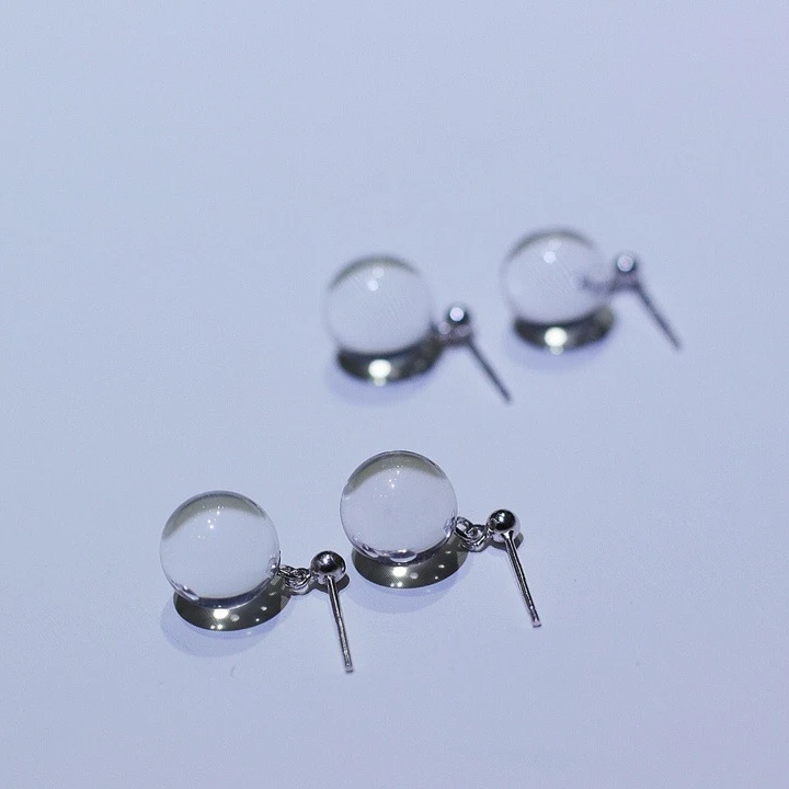 【新白水】天然白水晶耳坠（多样性发一）M25032574