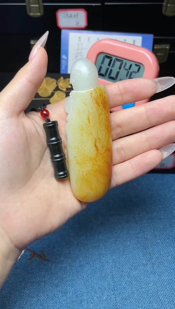 和田玉未镶嵌挂件柏*林1
