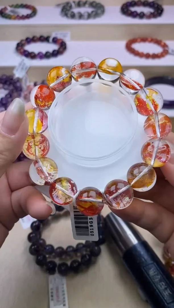 水晶手链未镶嵌锦鲤胶花14m+