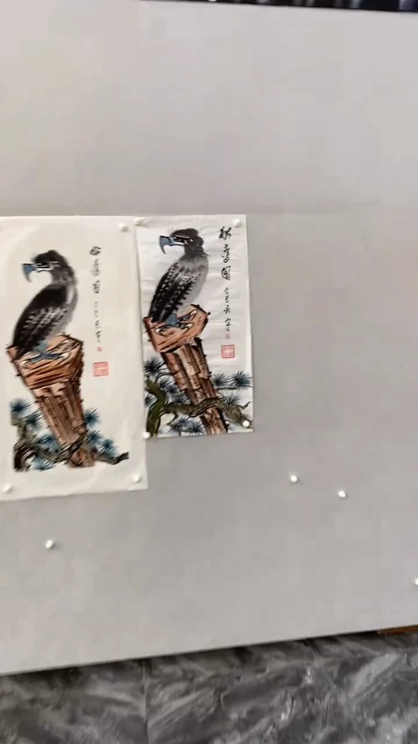 国画释天宇松鹰图