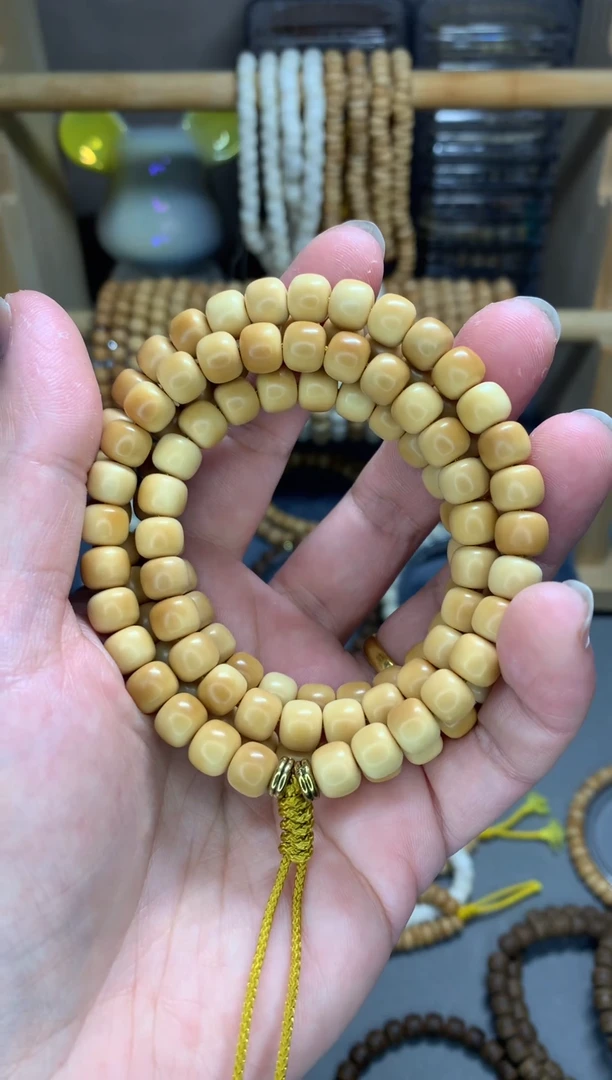 【闪购商品】白玉菩提吊坠白玉菩提老料87老型脖挂 112颗籽