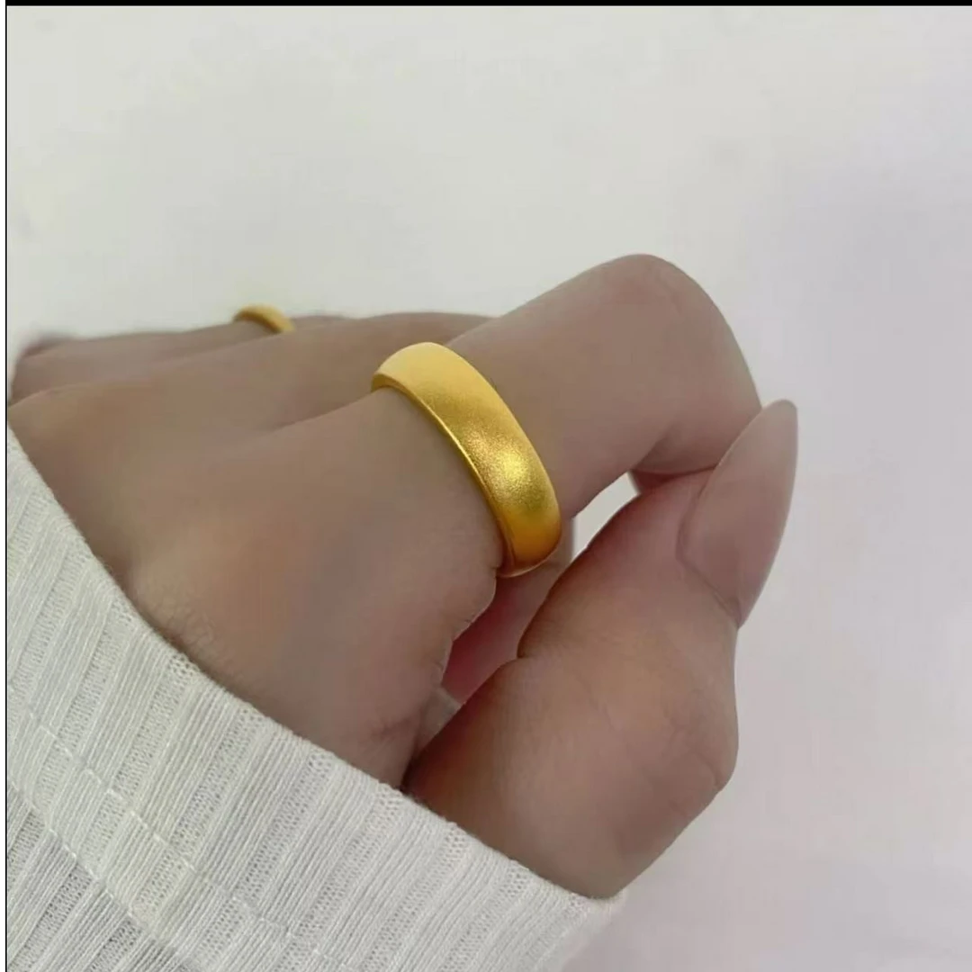 合金戒指 时尚闭口磨砂戒指