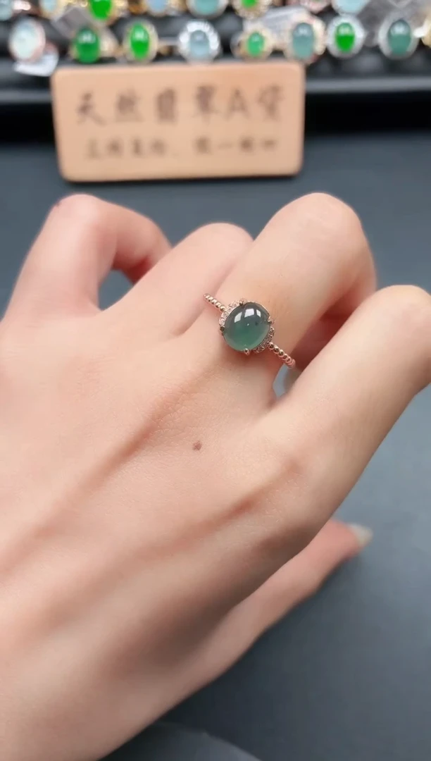 银S925镶嵌戒指翡翠111111