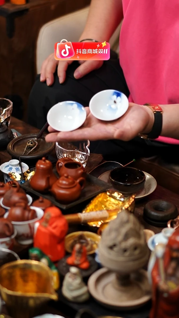 闪购40 2个茶杯功夫茶道具