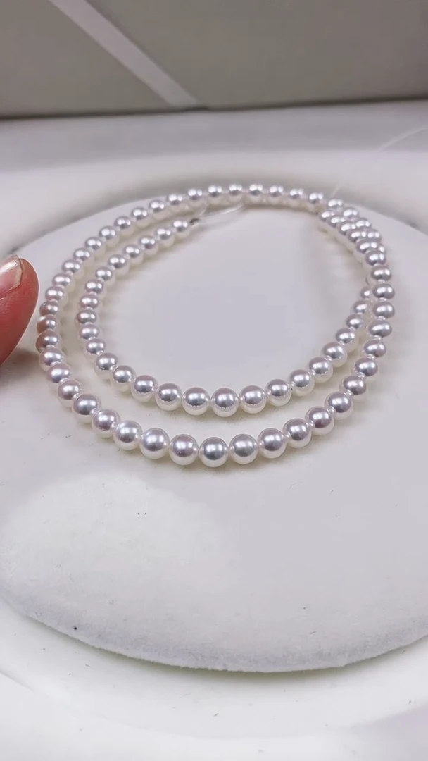 未镶嵌淡水珍珠珠宝奇石珍珠项链卡5.0到5.3