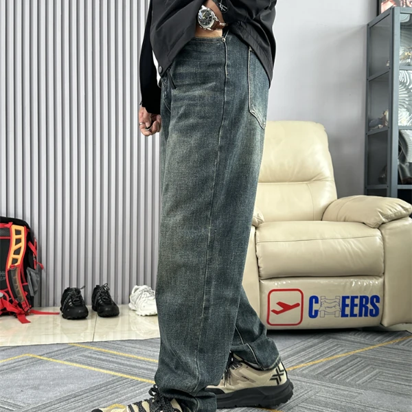 新款复古棉弹牛仔裤水洗弹力百搭舒适