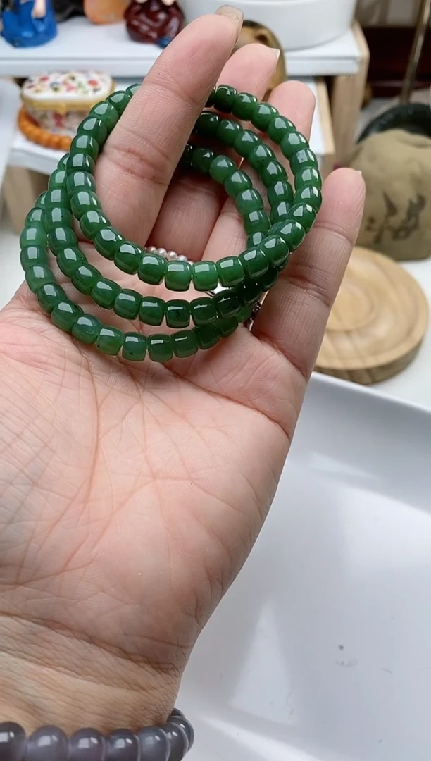 【闪购商品】和田玉（碧玉）手链未镶嵌A2多样性发其一