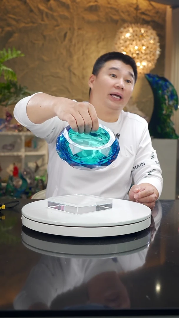 摆件?****?福利天空蓝切面果碗